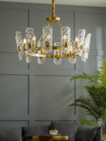 Brass Central Chandelier - Image 15