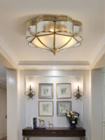 Brass Domed Flush Ceiling Lamp - Image 16