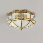 Brass Domed Flush Ceiling Lamp - Image 13