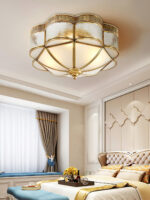 Brass Domed Flush Ceiling Lamp - Image 14