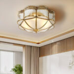 Brass Domed Flush Ceiling Lamp - Image 2