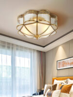 Brass Domed Flush Ceiling Lamp - Image 4