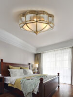Brass Domed Flush Ceiling Lamp - Image 17