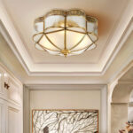 Brass Domed Flush Ceiling Lamp - Image 6