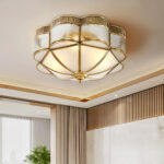 Brass Domed Flush Ceiling Lamp - Image 9