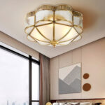 Brass Domed Flush Ceiling Lamp - Image 5