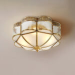 Brass Domed Flush Ceiling Lamp - Image 3