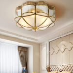 Brass Domed Flush Ceiling Lamp - Image 7