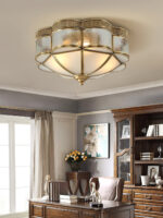 Brass Domed Flush Ceiling Lamp - Image 12