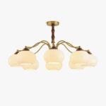 Persimmon Glass Globe Chandelier