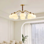 Persimmon Glass Globe Chandelier - Image 5
