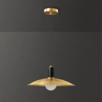 Brass Flared Pendant Lamp - Image 12
