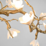 Brass Flower Branch Chandelier - Image 11