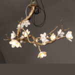 Brass Flower Branch Chandelier - Image 16