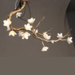 Brass Flower Branch Chandelier - Image 17