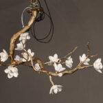 Brass Flower Branch Chandelier - Image 20