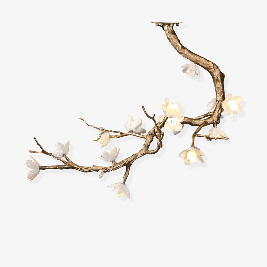 Brass_Flower_Branch_Chandelier_15.jpg Brass Flower Branch Chandelier - Image 1