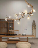 Brass Flower Branch Chandelier - Image 6