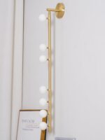 Brass Glass Tube Plug-in Wall Lamp - Image 2