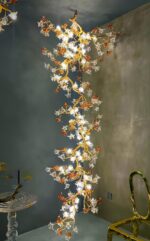 Brass Maple Branch Chandelier - Image 12