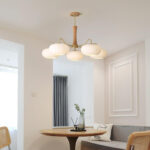 Brass Wooden Persimmon Chandelier - Image 2
