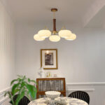 Brass Wooden Persimmon Chandelier - Image 3