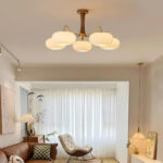Brass Wooden Persimmon Chandelier - Image 7