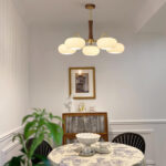 Brass Wooden Persimmon Chandelier - Image 8