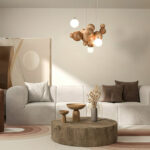 Bubble Wood Balls Chandelier - Image 7