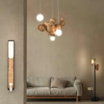 Bubble Wood Balls Chandelier - Image 2