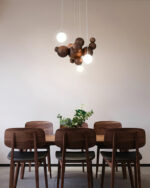 Bubble Wood Balls Chandelier - Image 16