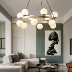 Bubbles Brass Ring Chandelier - Image 4