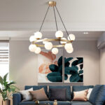 Bubbles Brass Ring Chandelier - Image 3