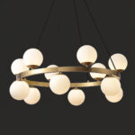 Bubbles Brass Ring Chandelier - Image 6
