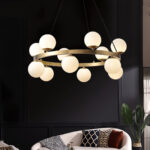 Bubbles Brass Ring Chandelier - Image 7
