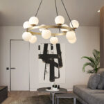 Bubbles Brass Ring Chandelier - Image 9