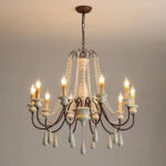 Candle Style Beaded Chandelier - Image 4