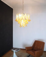 Amber Glass Murano Petals Chandelier - Image 10