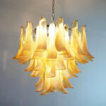 Amber Glass Murano Petals Chandelier - Image 2