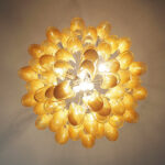 Amber Glass Murano Petals Chandelier - Image 6