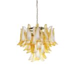 Amber Glass Murano Petals Chandelier - Image 17