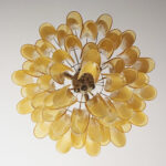 Amber Glass Murano Petals Chandelier - Image 5