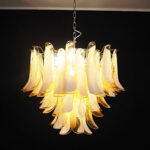 Amber Glass Murano Petals Chandelier - Image 3