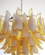 Amber Glass Murano Petals Chandelier - Image 12