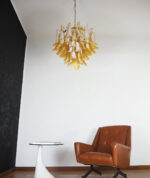 Amber Glass Murano Petals Chandelier - Image 14