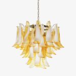 Amber Glass Murano Petals Chandelier - Image 18