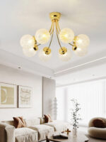 Carved Glass Ceiling Lamp - Image 4