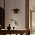 Cascade Wooden Disc Pendant Lamp - Image 6