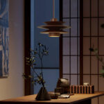 Cascade Wooden Disc Pendant Lamp - Image 13