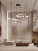 Celestial Orbit Travertine Chandelier - Image 9